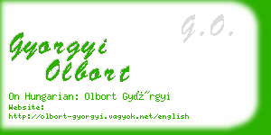 gyorgyi olbort business card